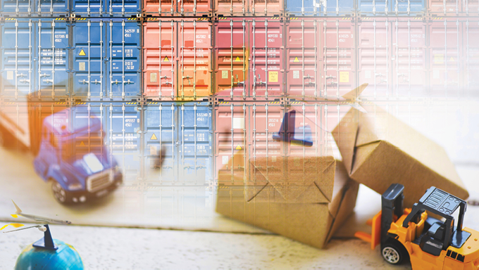 Containers logistics export import cargo ship Air carrier Trade tariffs Customs Duty tax Tariff Barrier trade war risk and American Chinese High tariffs are the chief obstacles to free trade foreign 