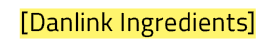  Danlink Ingredients 