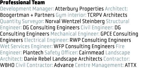 Professional Team Development Manager: Atterbury Properties Architect: Boogertman + Partners Gym interior: TCRPV Arch...