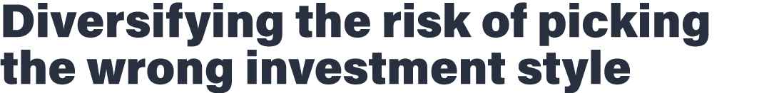 Diversifying the risk of picking the wrong investment style