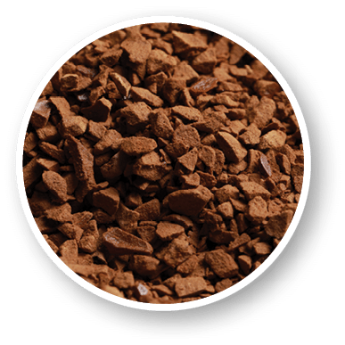 Dry instant coffee as background, top view