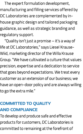 The expert formulation development, manufacturing and filling services offered by DC Laboratories are complemented by...