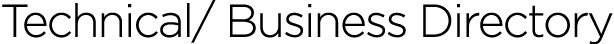 Technical/ Business Directory