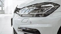 Front headlight of a car. Headlamp